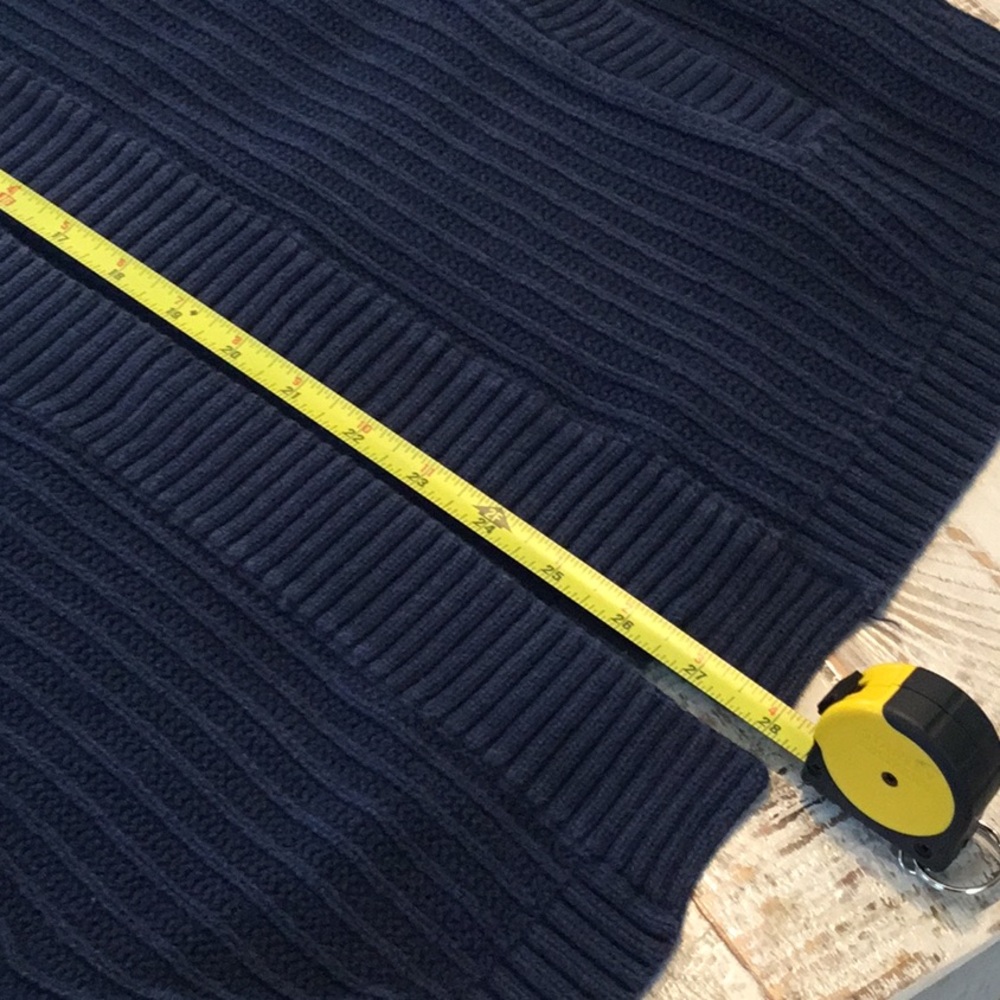 L.L. Bean Navy Ribbed Open-Front Cardigan - Picture 5 of 7